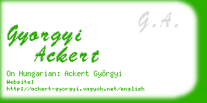 gyorgyi ackert business card